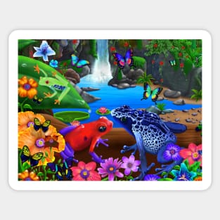 Jungle Frogs Sticker